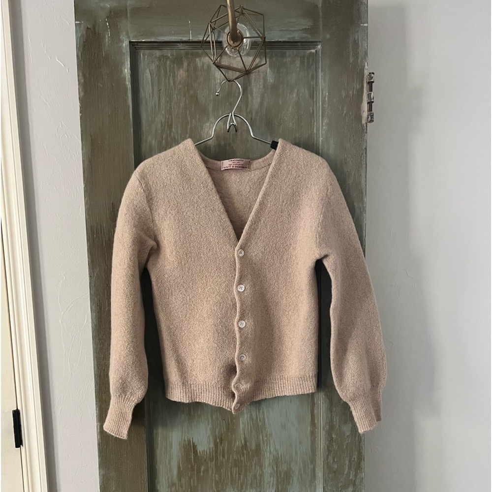 Vintage Tan 100% Alpaca Cardigan